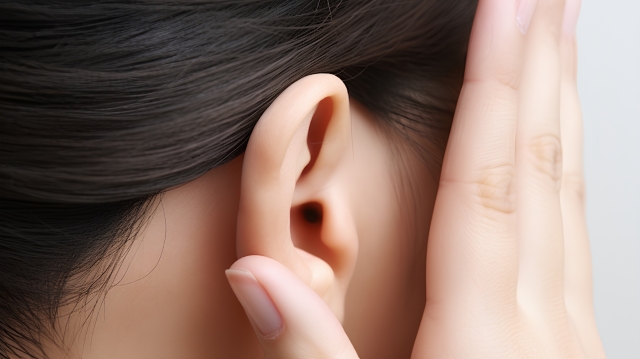 女性　耳　耳鼻科